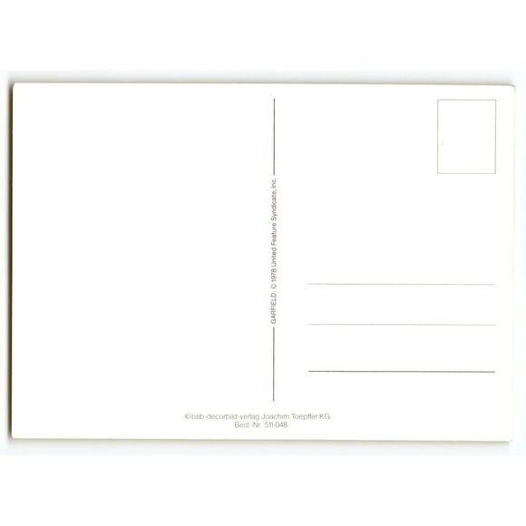 1978 Vintage Garfield Comic Sticker Front Postcard by Jim Davis Photochrome - Picture 2 of 2